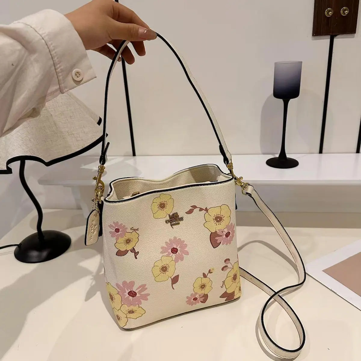 Coach Bucket Floral Print