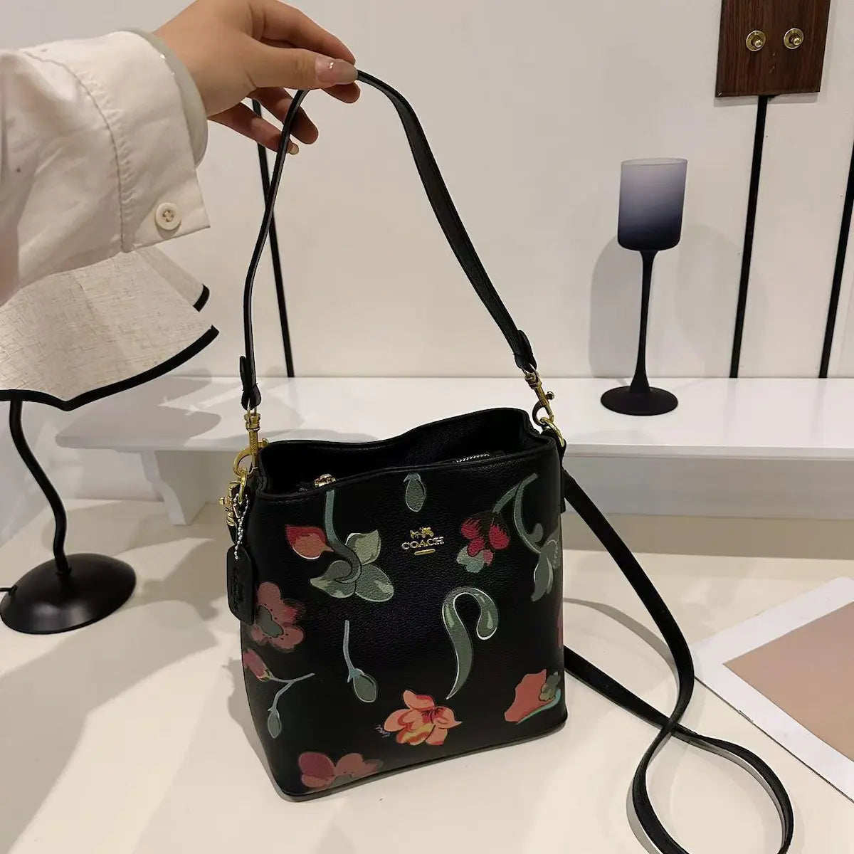 Coach Bucket Floral Print