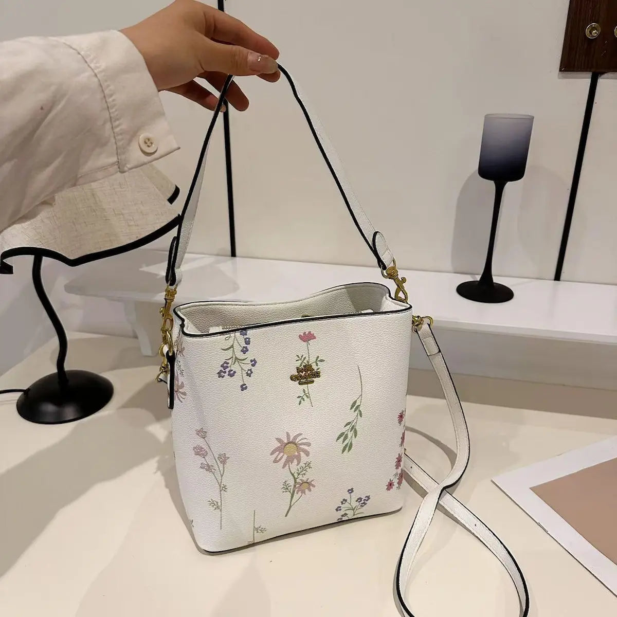 Coach Bucket Floral Print