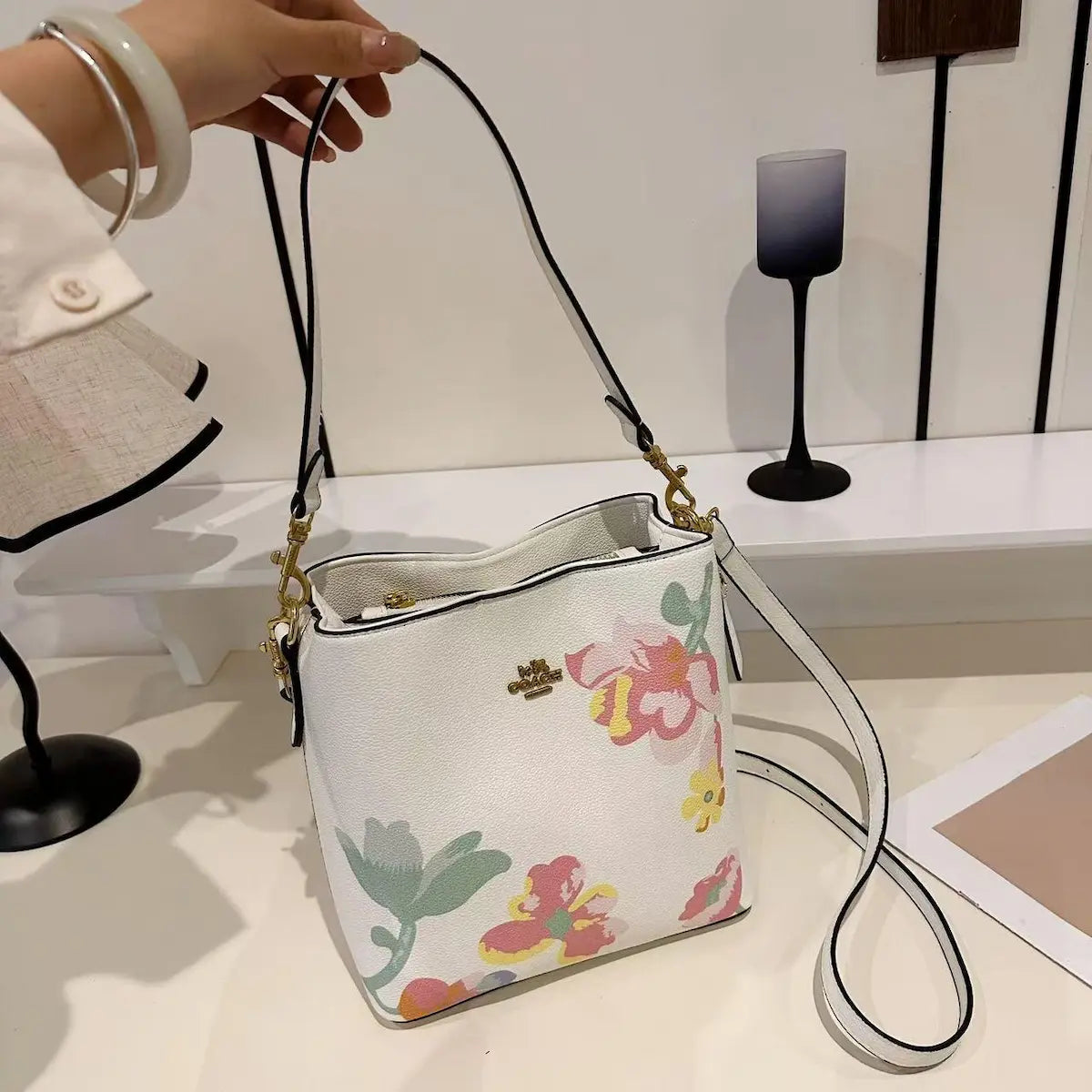 Coach Bucket Floral Print